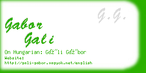 gabor gali business card